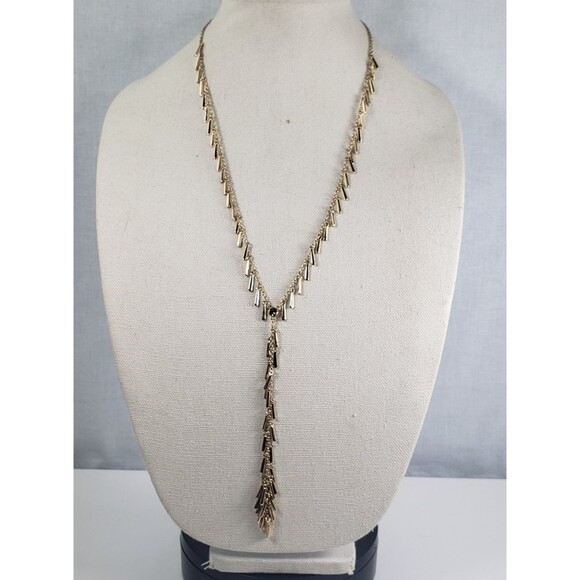 Vintage Kenneth Cole New York Dangle Bars Dangle Bars 24" Necklace w/6" Tassel - Picture 1 of 16